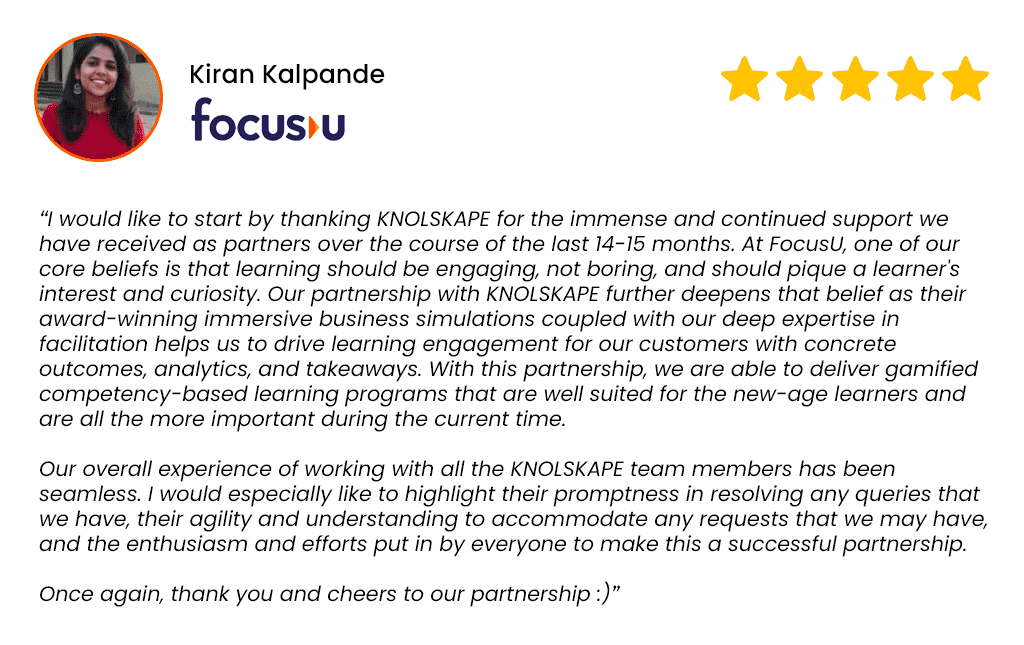 Kiran FocusuEngageTestimonial