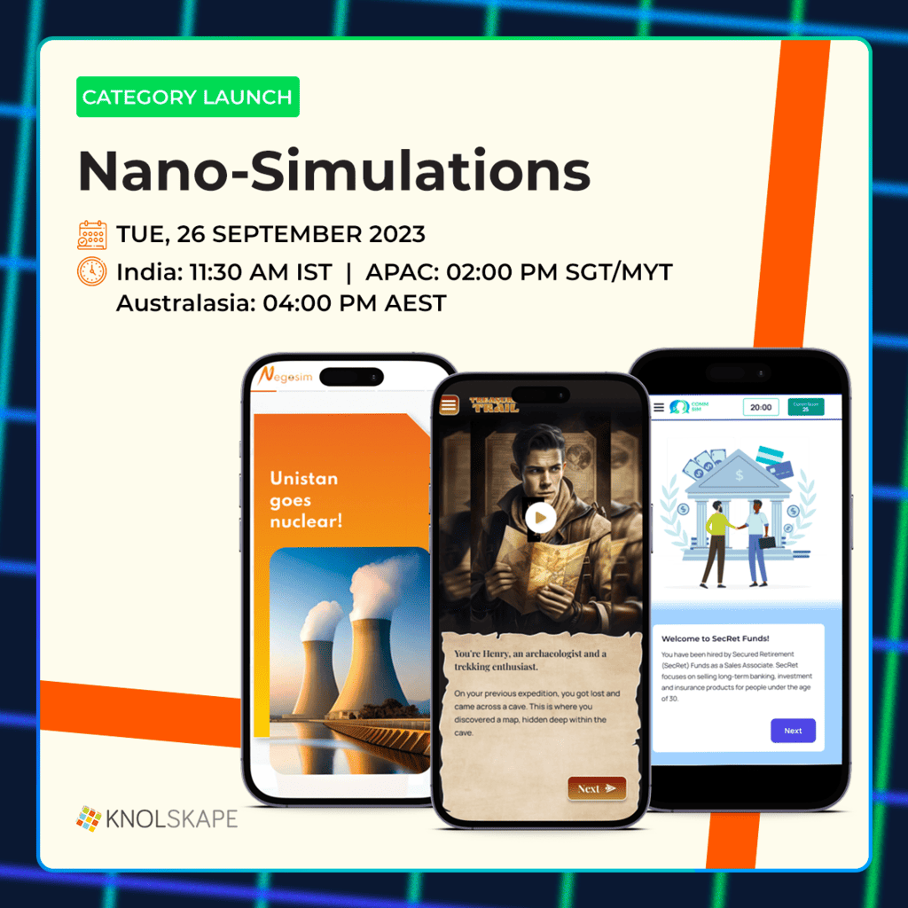 KNOLSKAPE Category Launch – Nano-Sims 26 September 2023