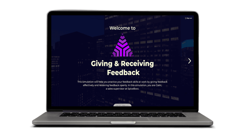 KNOLSKAPE - GRF for giving and Receiving Feedback - a simulation-based learning program