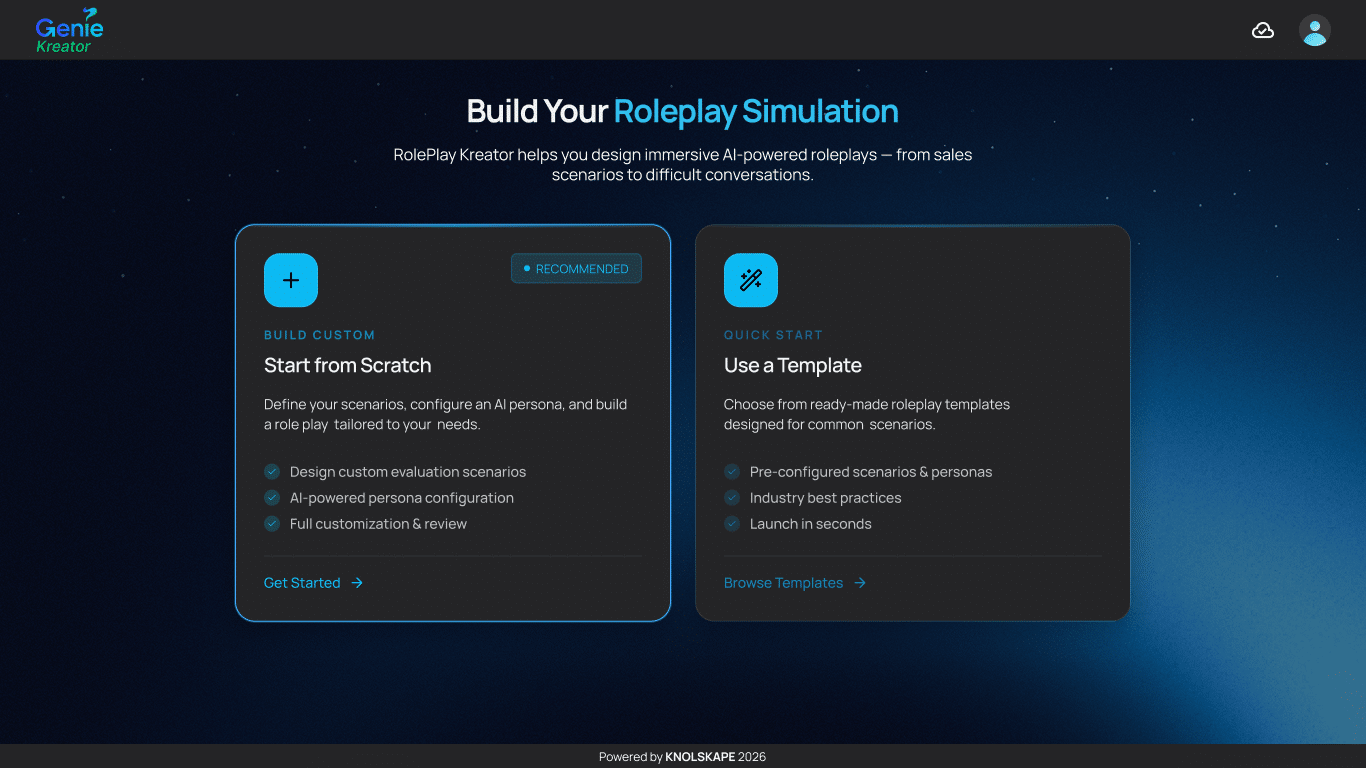 Build your roleplay simulation